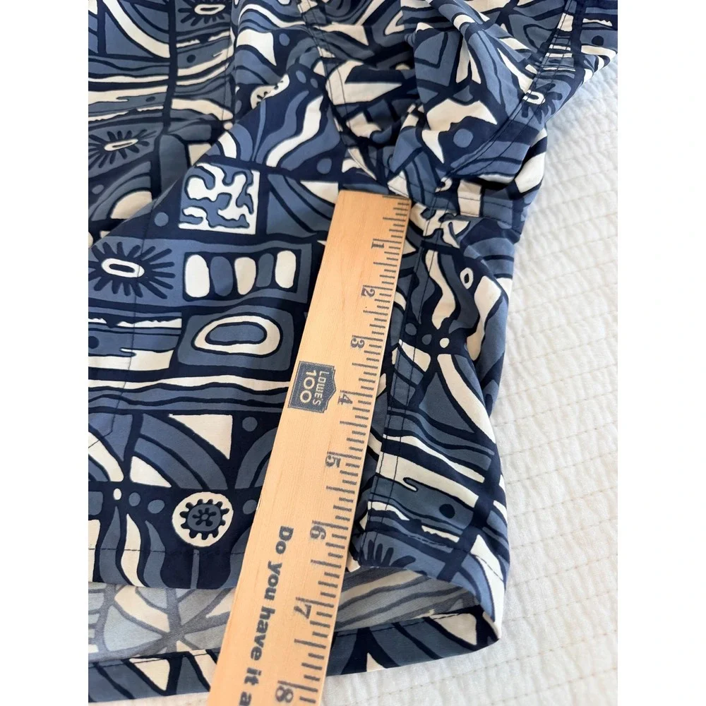 Patagonia Mens Baggies Longs 7 Inch Shorts Blue Abstract Geometric‎ Small NEW